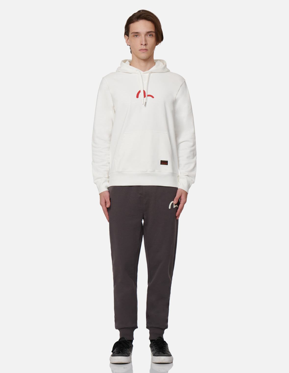 Seagull Print Hooded Sweatshirt