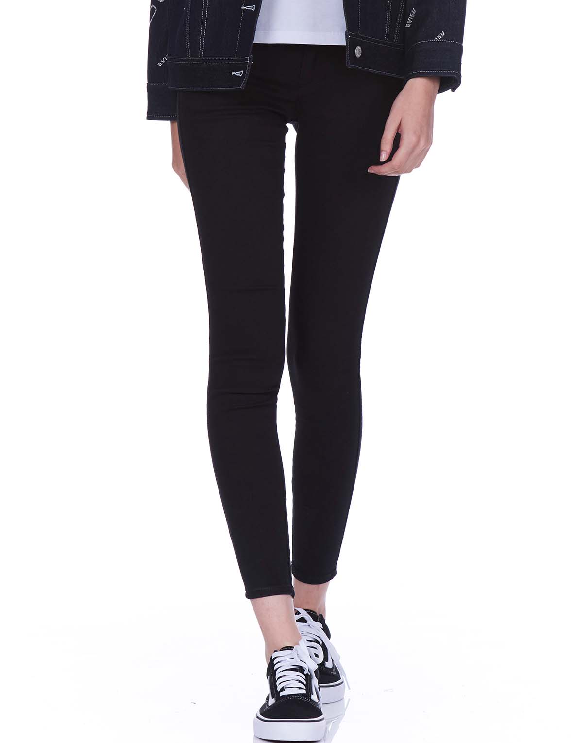 Super Skinny-fit Denim Jeans with Allover Logo Daicock Print