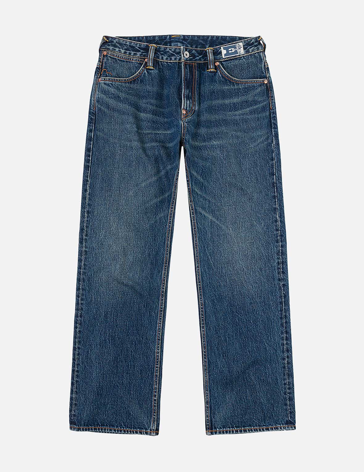 Distressed Seagull Print Regular Fit Denim Jeans