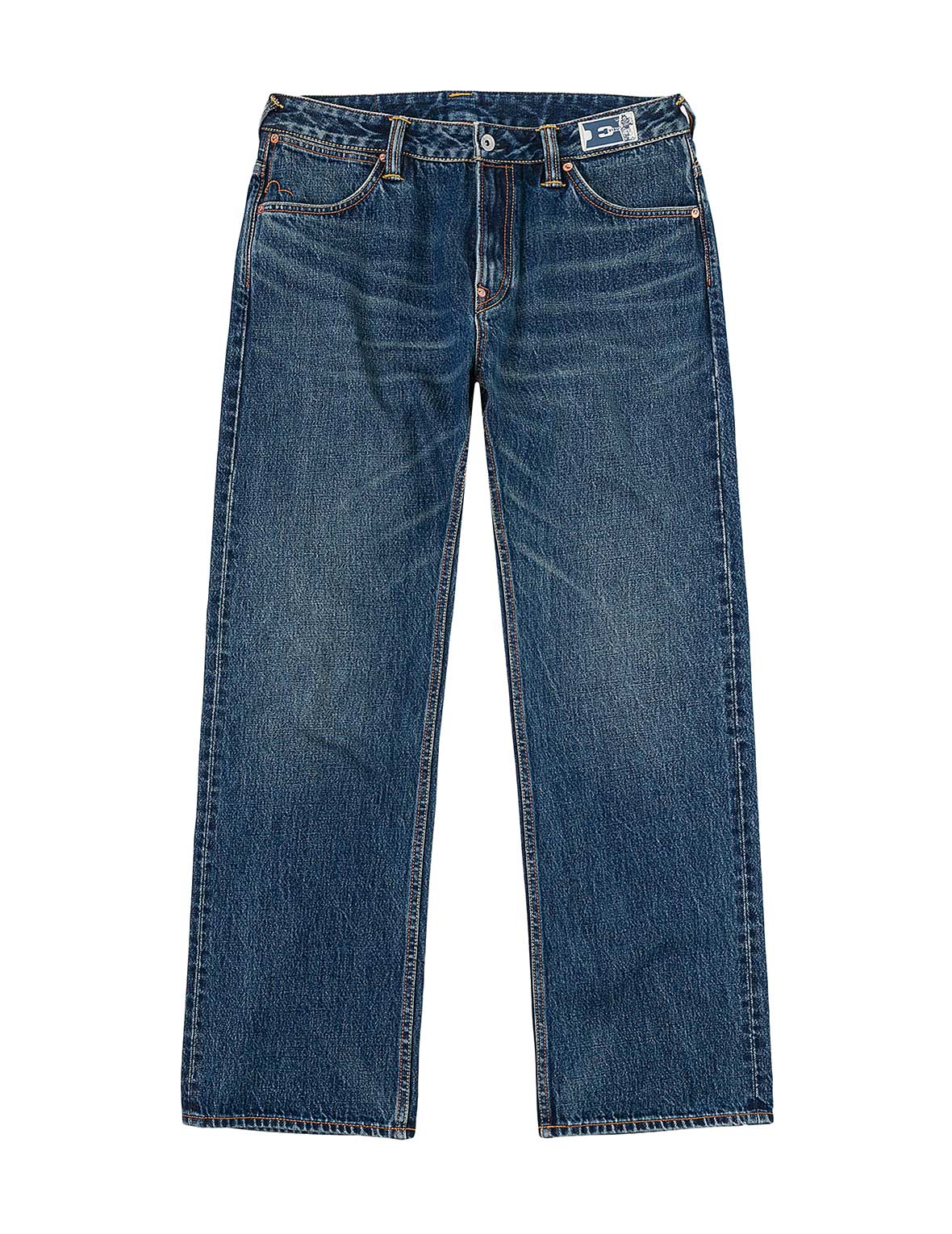 Distressed Seagull Print Regular Fit Denim Jeans