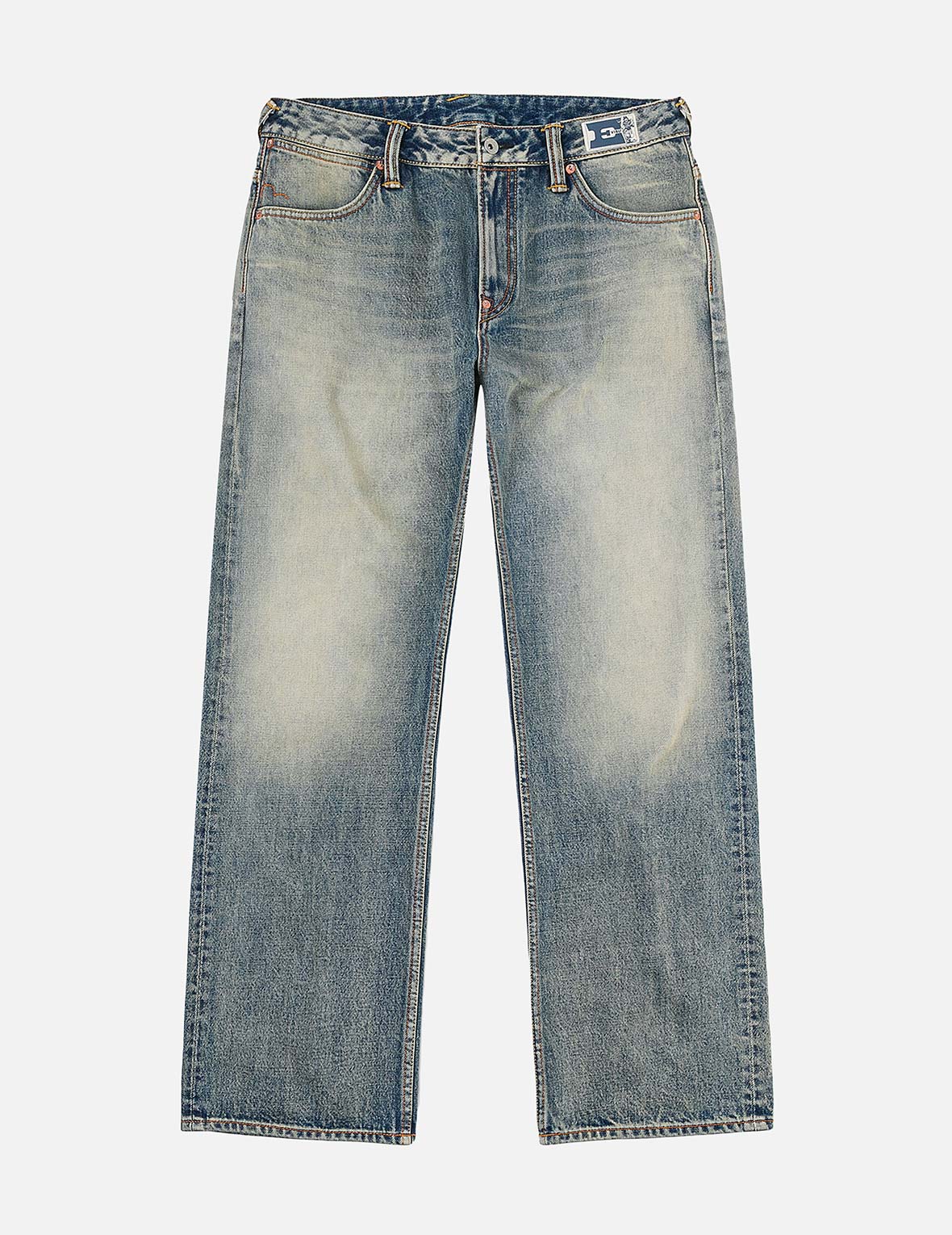 Distressed Seagull Print Regular Fit Denim Jeans