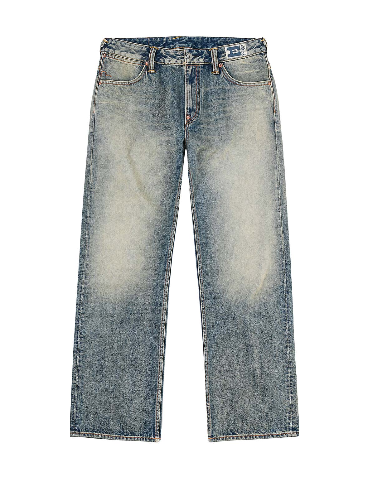 Distressed Seagull Print Regular Fit Denim Jeans