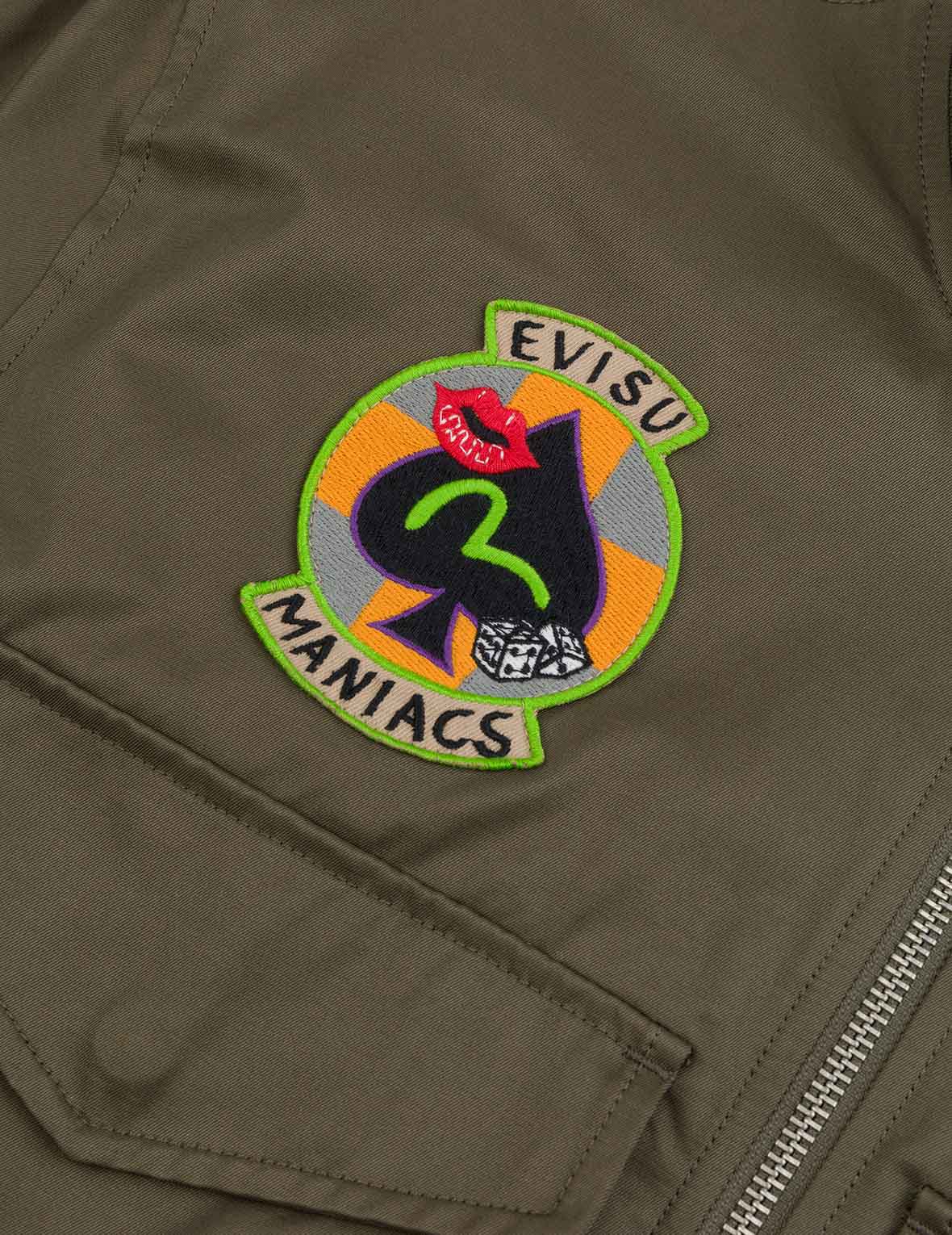 多重商标刺绣徽章常规版型夹棉飞行员外套