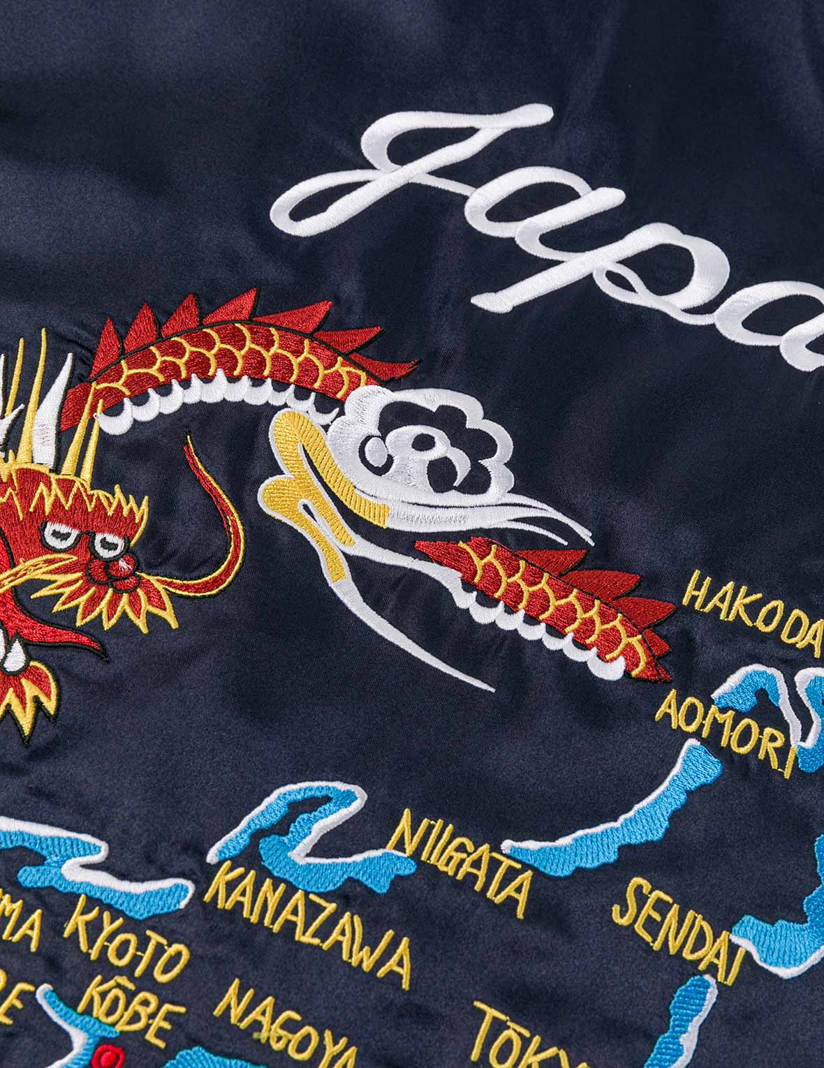 EVISU Archive Embroidery Regular Fit Padded Souvenir Jacket