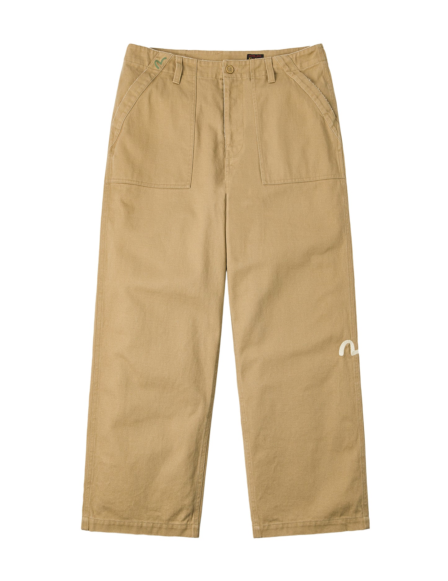 Seagull Embroidery Regular Fit Chinos