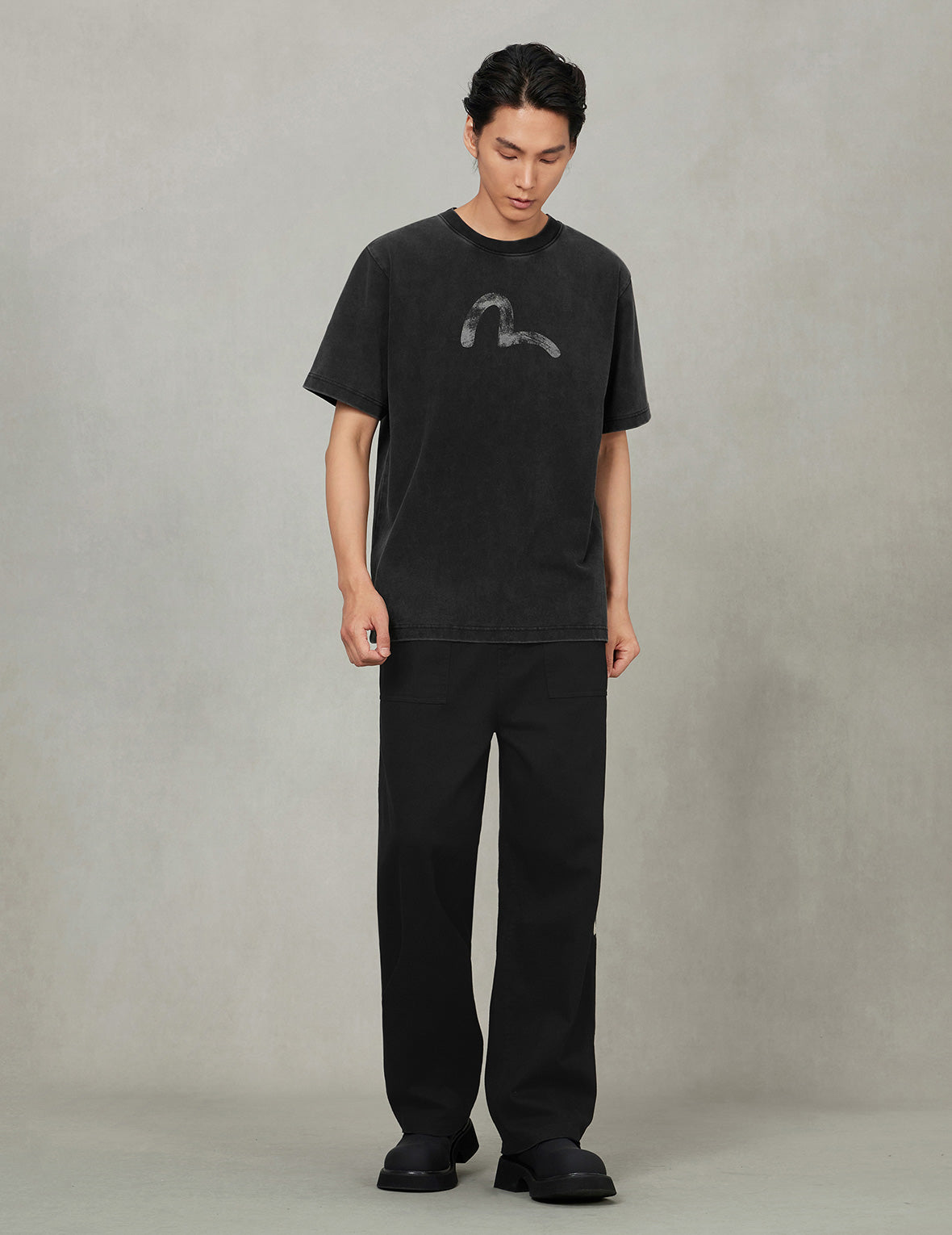 Seagull Embroidery Regular Fit Chinos