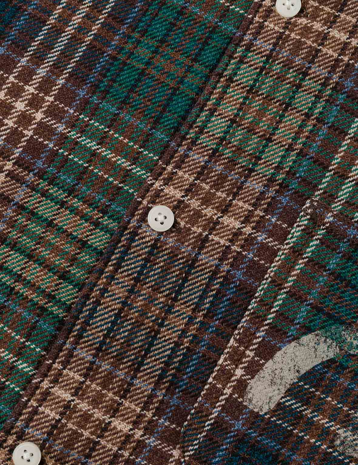 Seagull Print Regular Fit Flannel Check Shirt