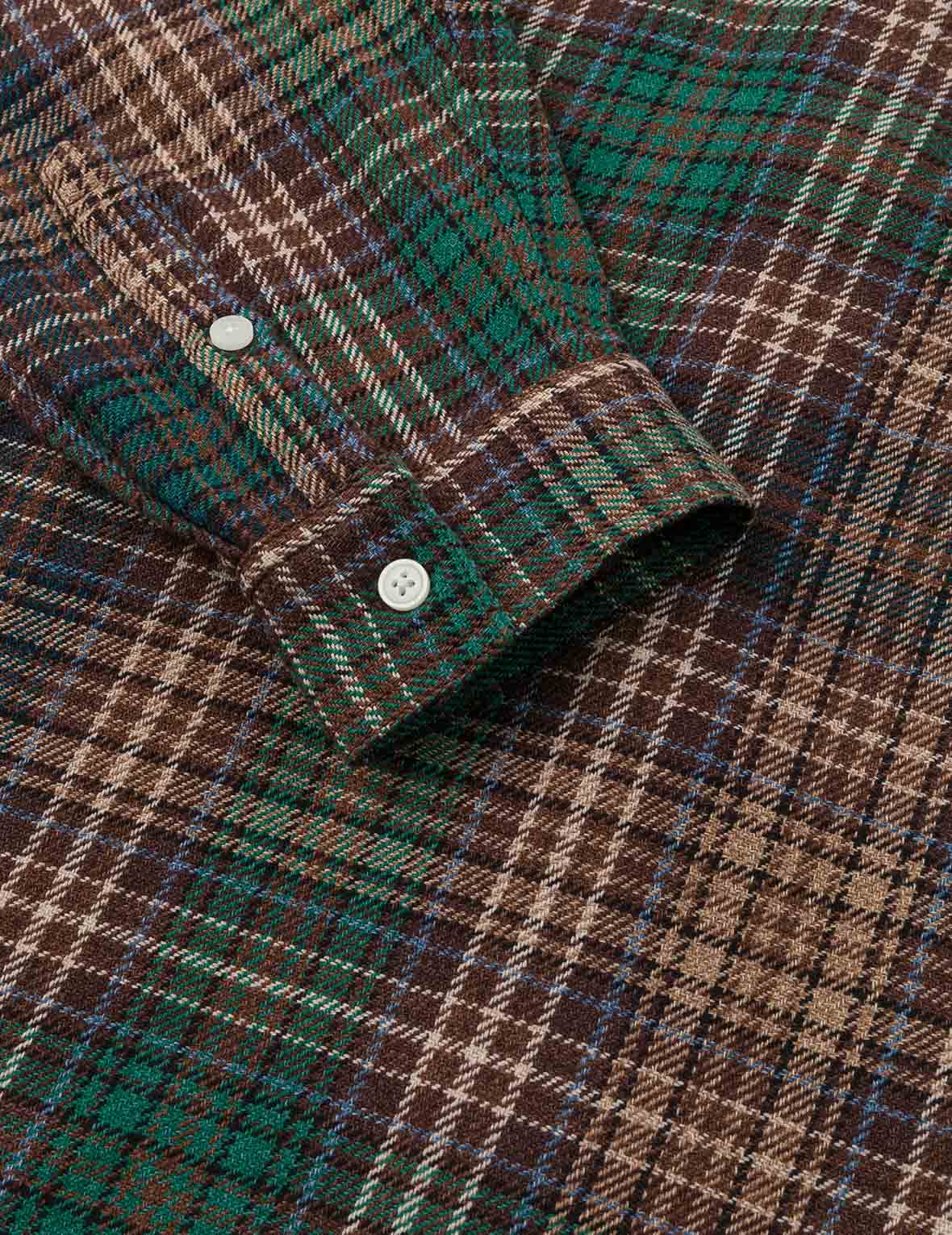 Seagull Print Regular Fit Flannel Check Shirt