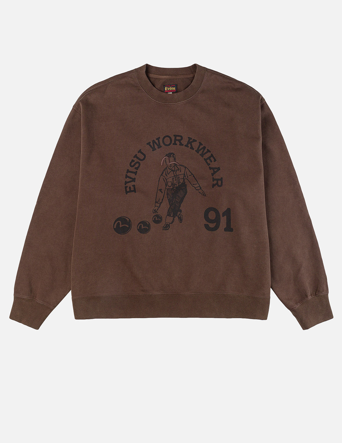 Bowling Workwear Print Relax Fit Sweatshirt