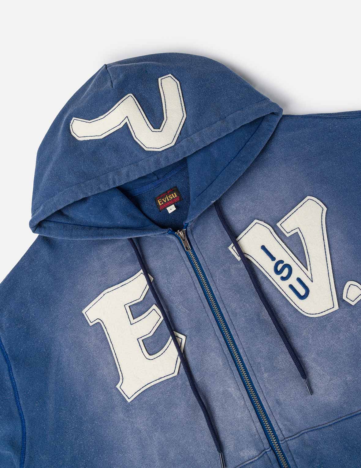 EV and Seagull Patches Embroidery Relax Fit Hoodie Jacket