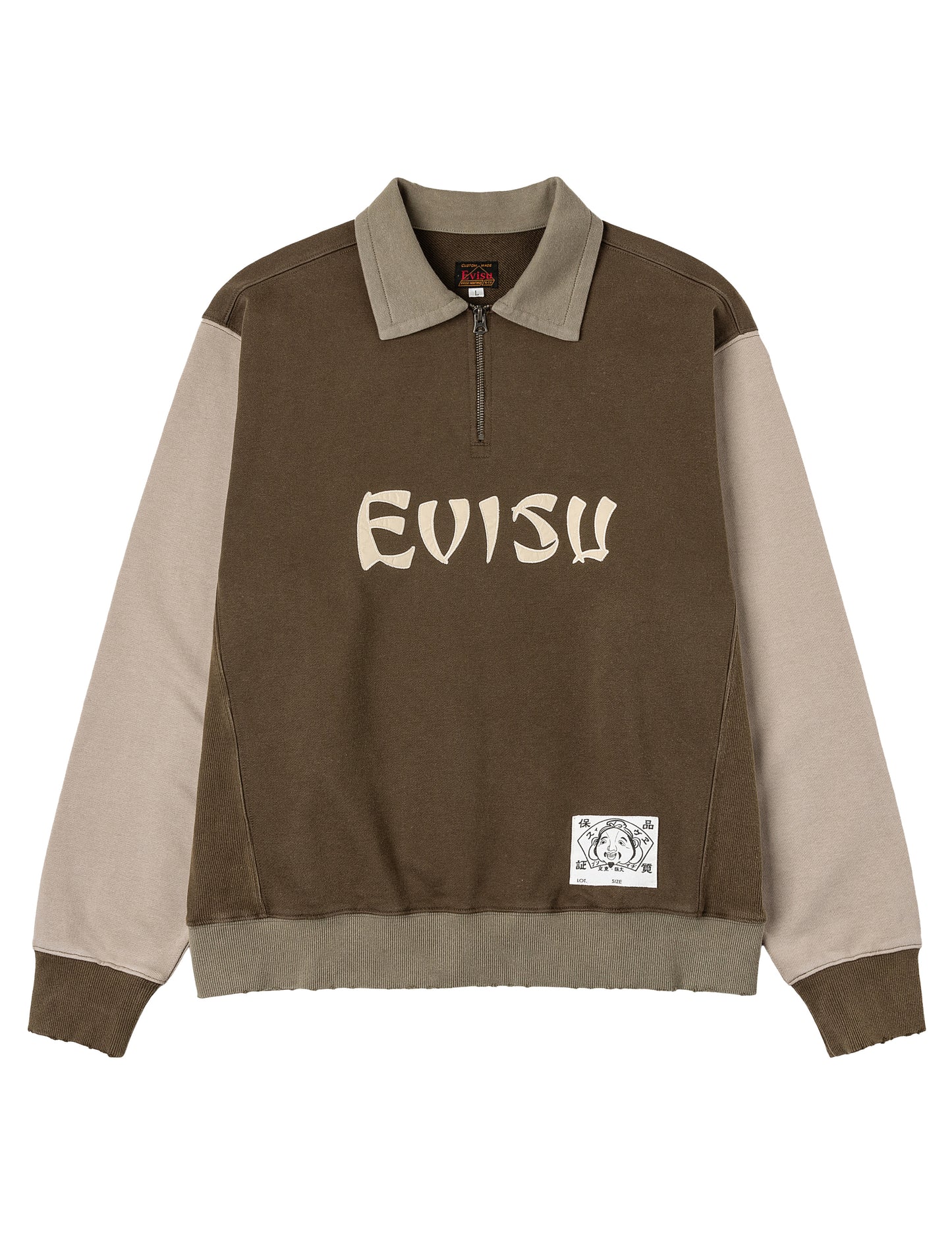 Logo Appliqué Regular Fit Half-Zip Color-Blocking Sweatshirt