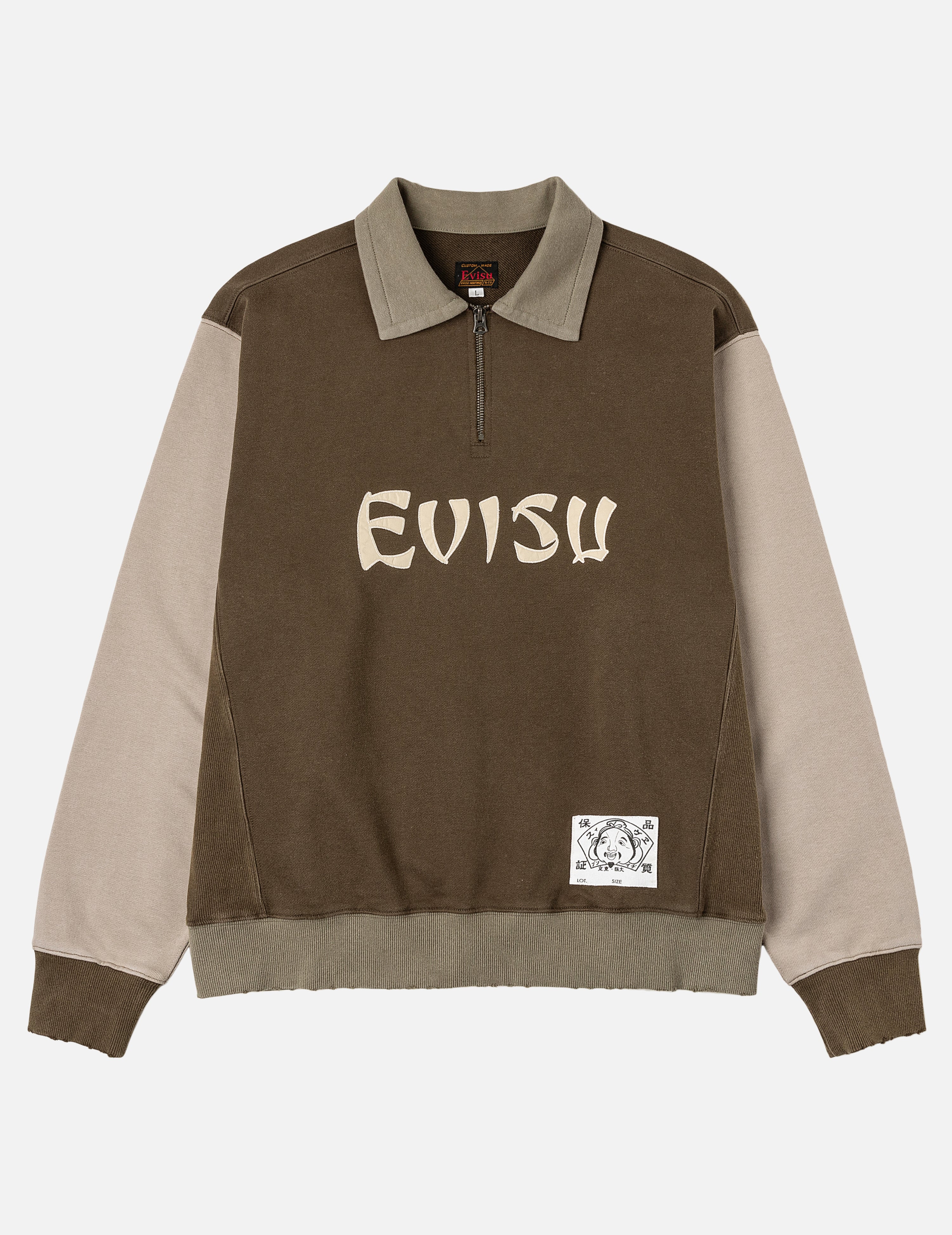 Logo Appliqué Regular Fit Half-Zip Color-Blocking Sweatshirt