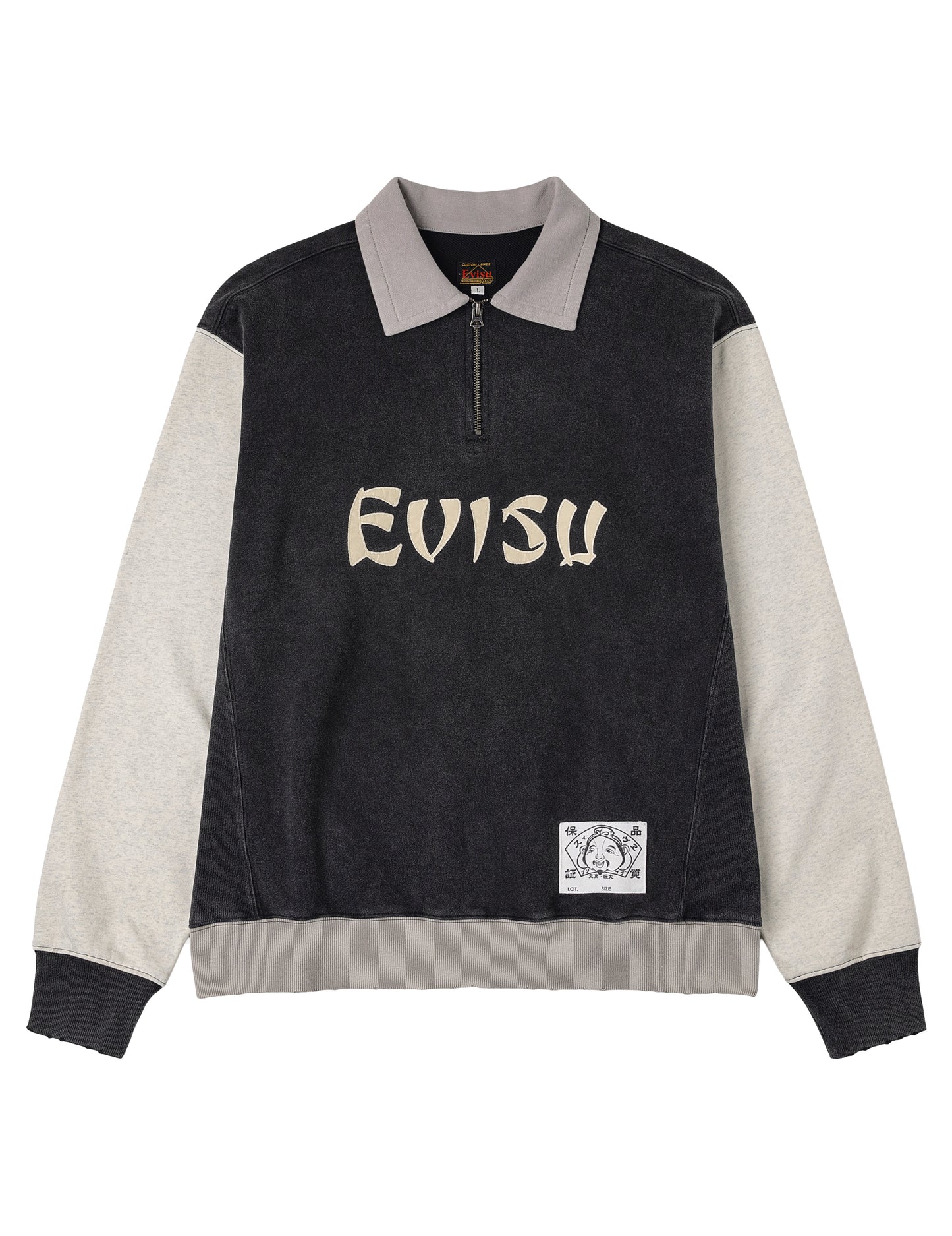 Logo Appliqué Regular Fit Half-Zip Color-Blocking Sweatshirt
