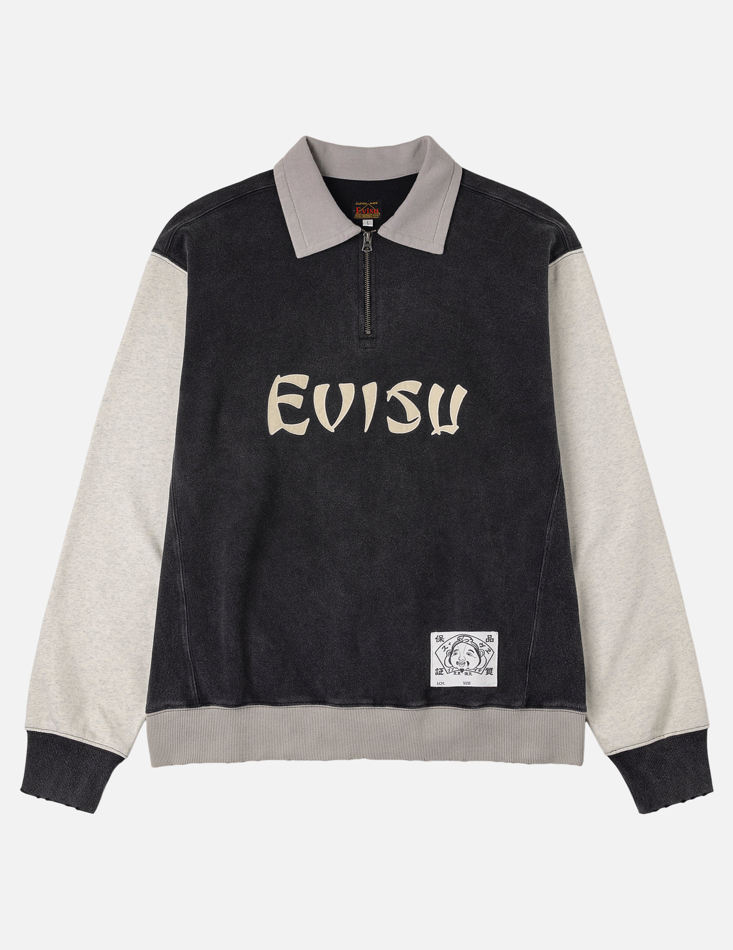 Logo Appliqué Regular Fit Half-Zip Color-Blocking Sweatshirt