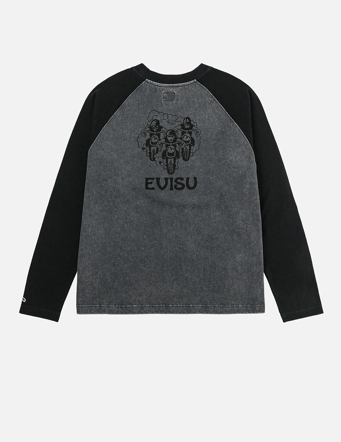 Retro Motocross Print Relax Fit Long-sleeve T-shirt