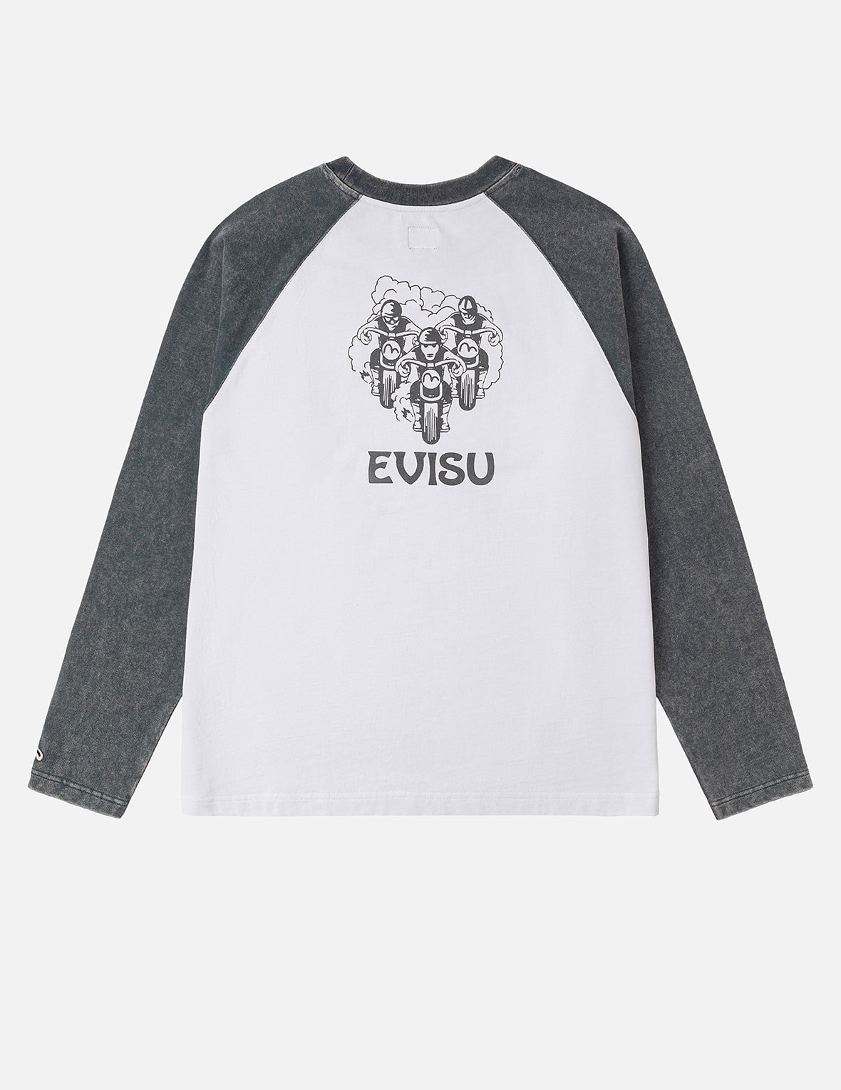 Retro Motocross Print Relax Fit Long-sleeve T-shirt