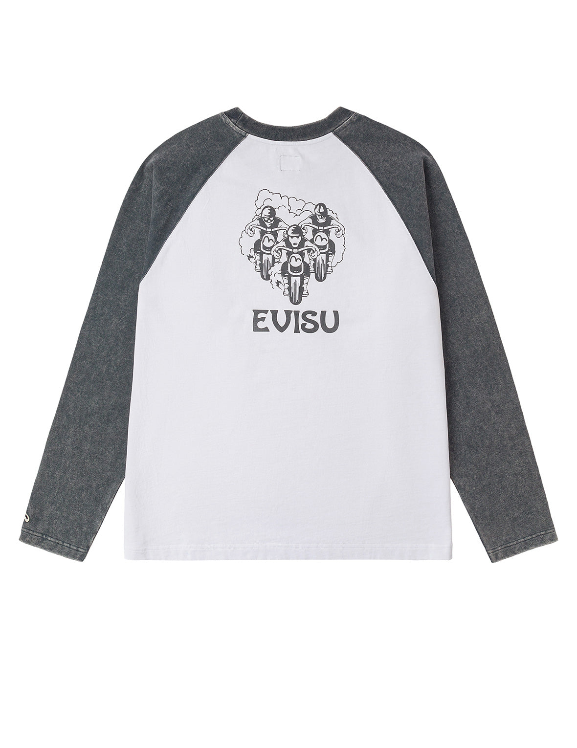 Retro Motocross Print Relax Fit Long-sleeve T-shirt