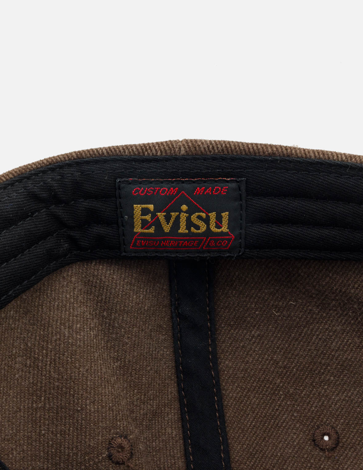 Tiger Head & EVISU Embroidered Washed Military Baseball Cap