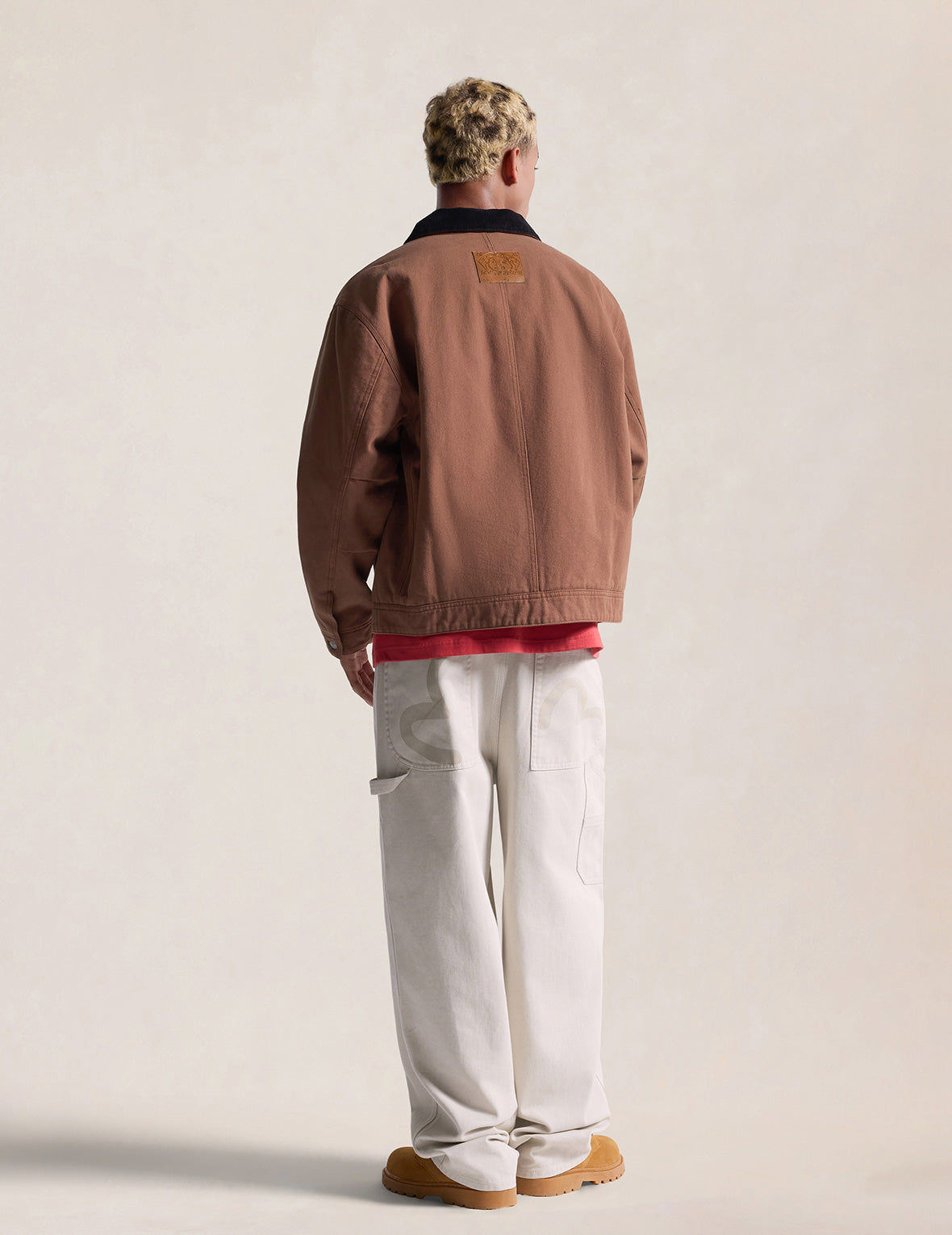 Light Padded Brown Canvas Work Jacket
