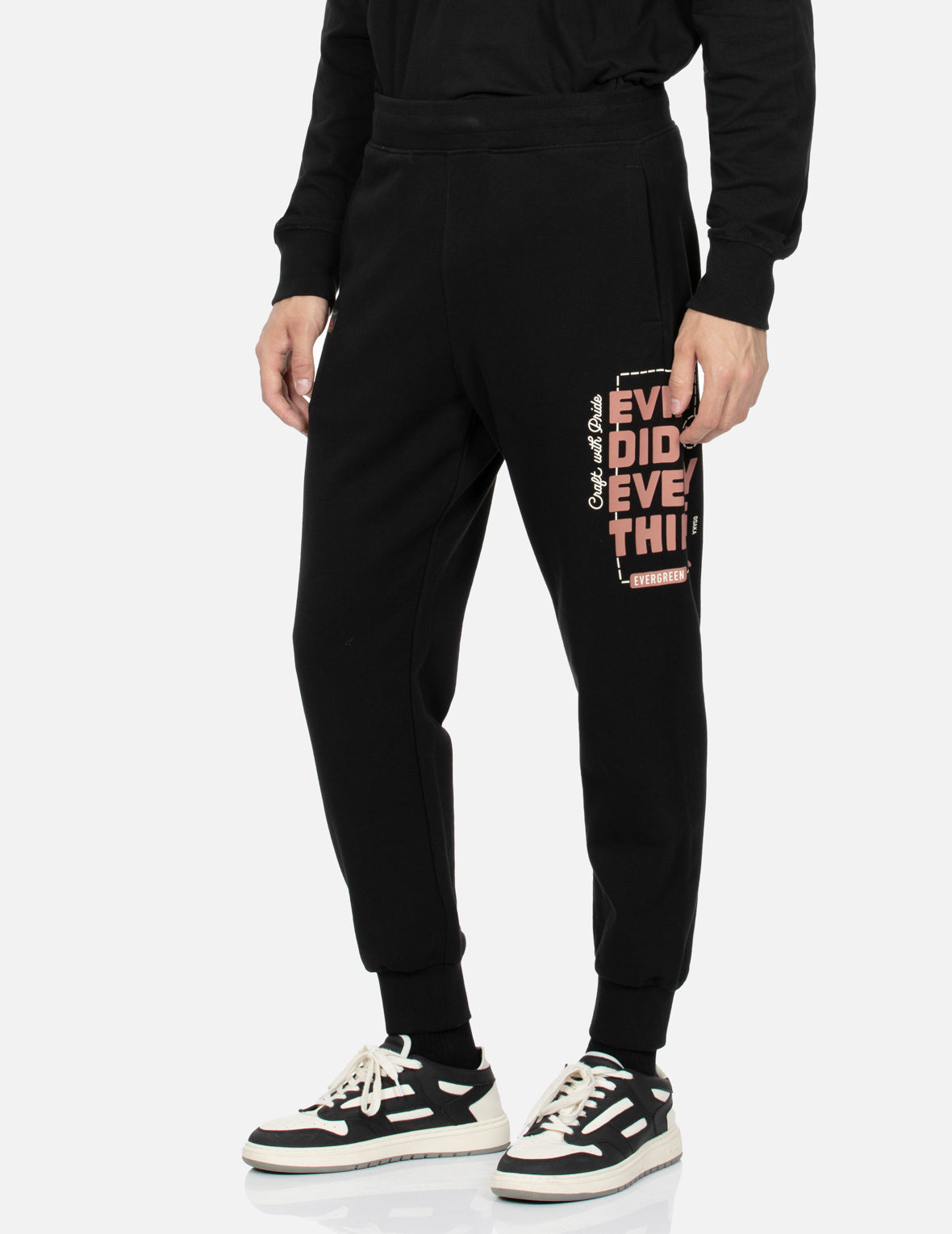 Slogan Print Regular Fit Sweatpants