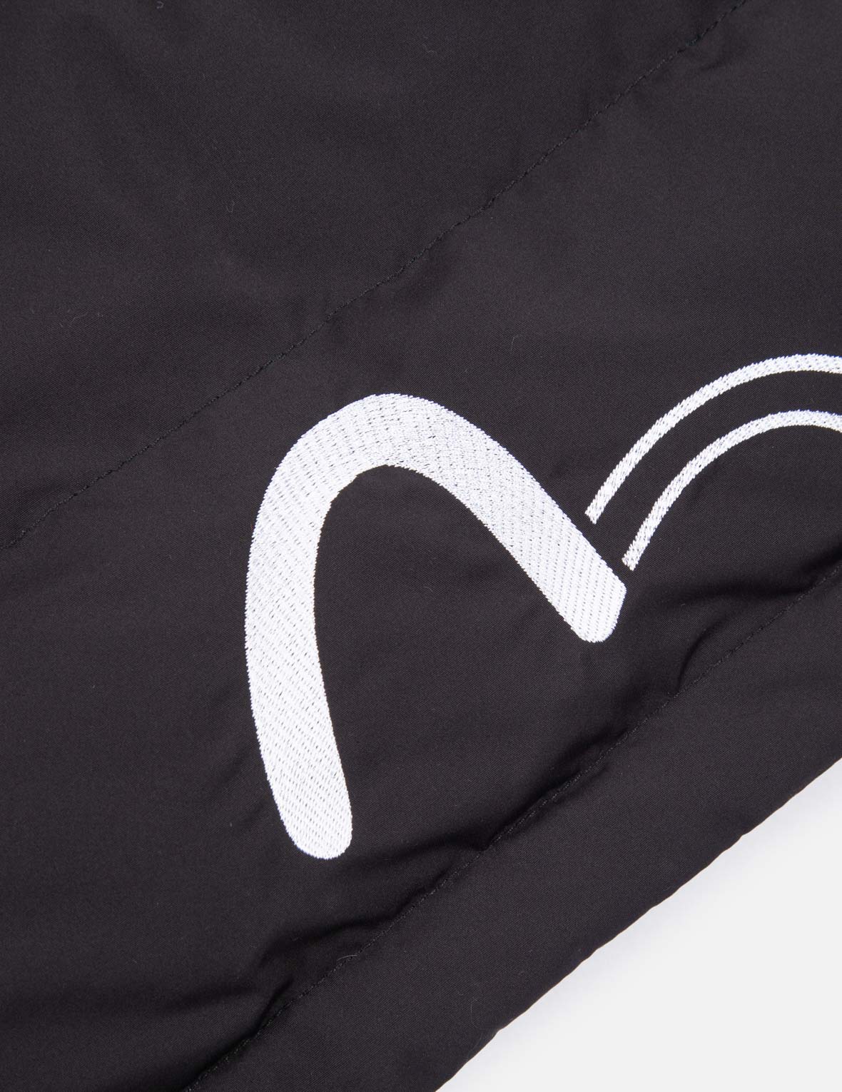 Logo印花拼接式羽绒大衣