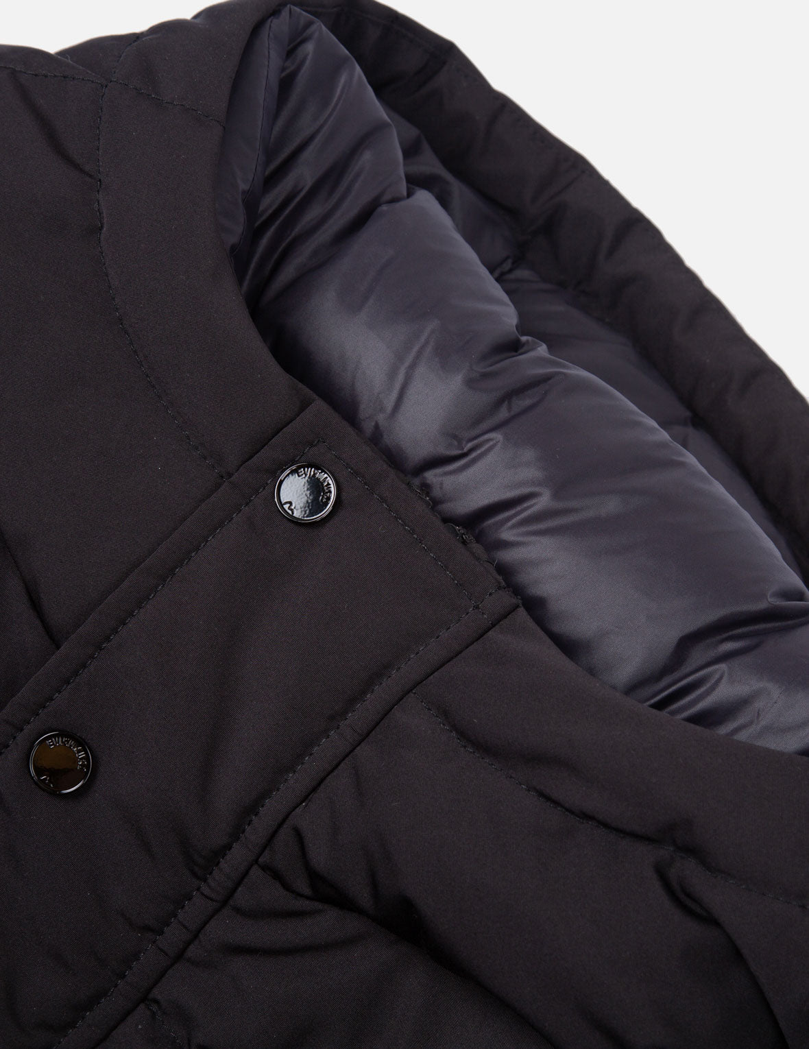 Logo印花拼接式羽绒大衣