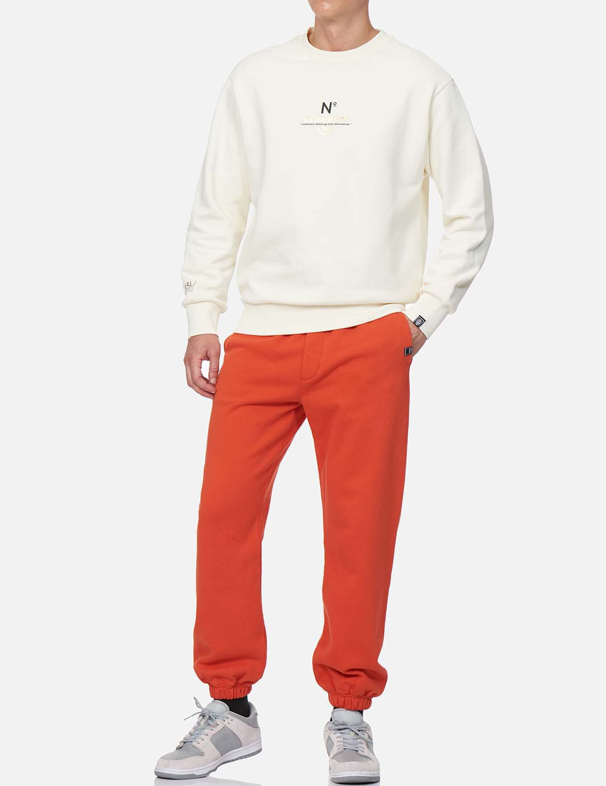 Kamon and Logo Print Sweatpants