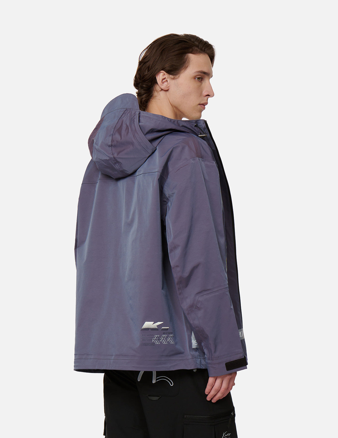Logo Tape Padded Windbreaker Jacket