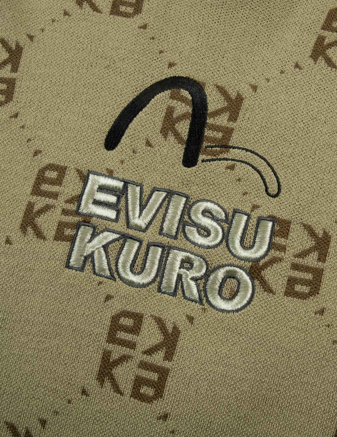 Logo刺绣满地提花宽版针织衫