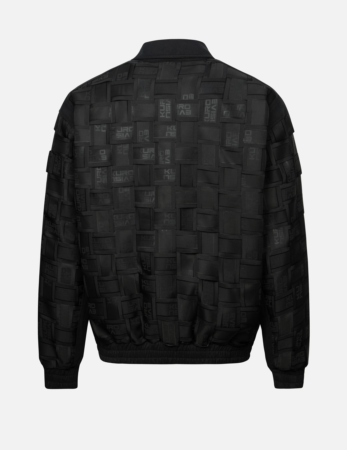 Allover Logo Print Relax Fit Tape Weaving Bomber Jacket