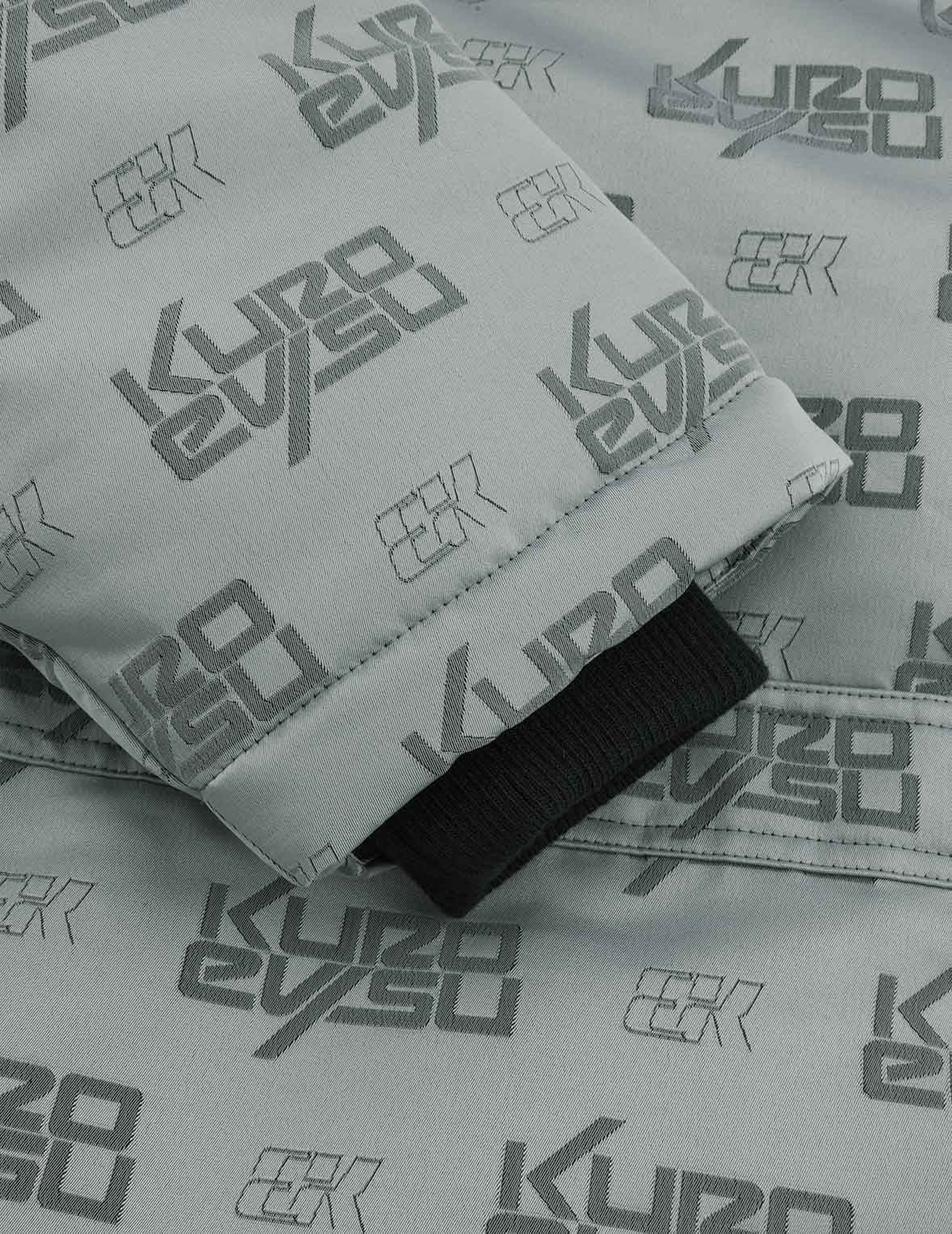 满地商标提花超宽版套头连帽夹棉外套