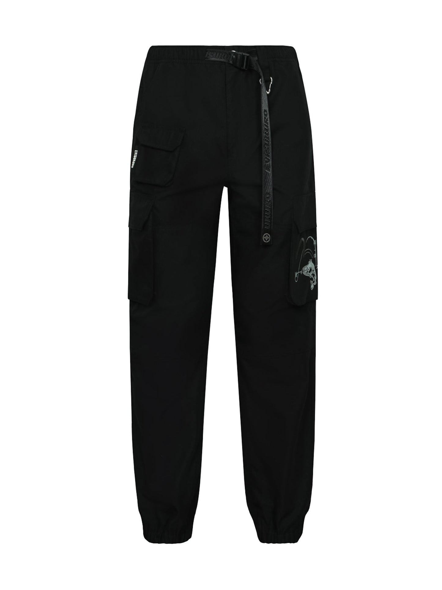 Allover Logo Jacquard Side Zipper Regular Fit Joggers
