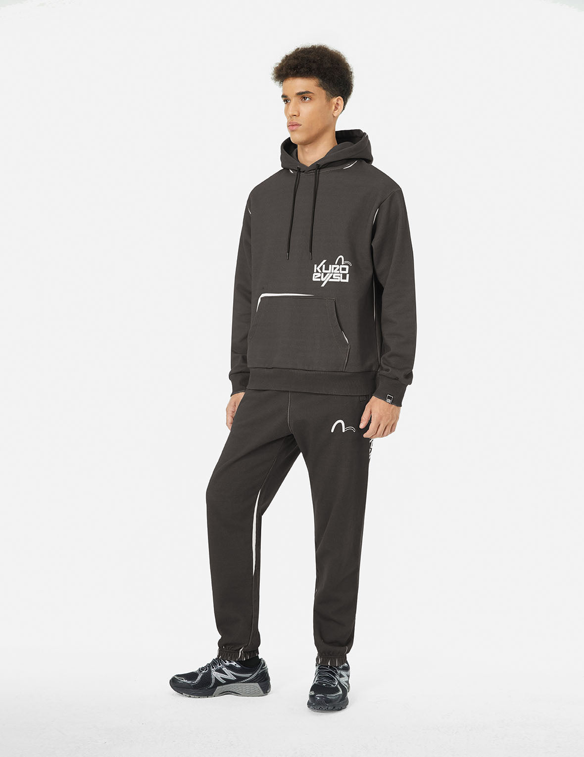 Seagull and Logo Print Regular Fit Sweatpants