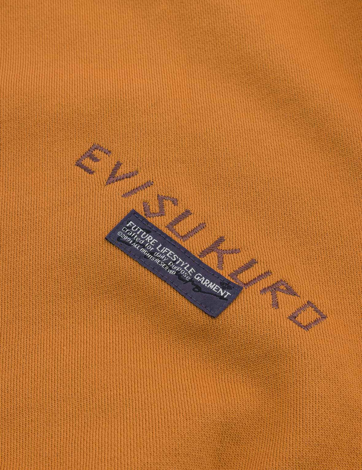 滿地商標刺繡寬版休閒連帽衛衣