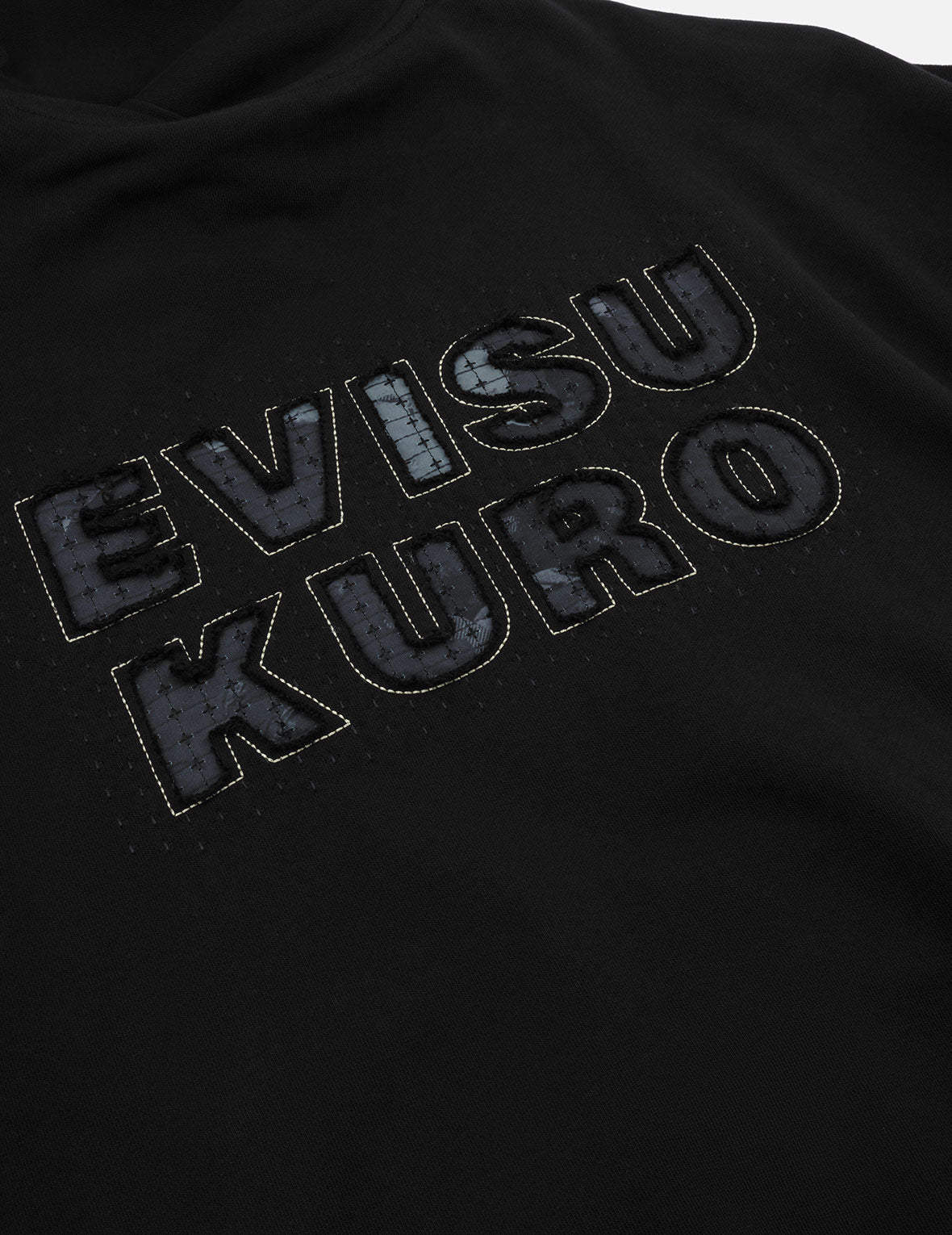 Sashiko Embroidery Appliqué and Seagull Print Oversized Hoodie