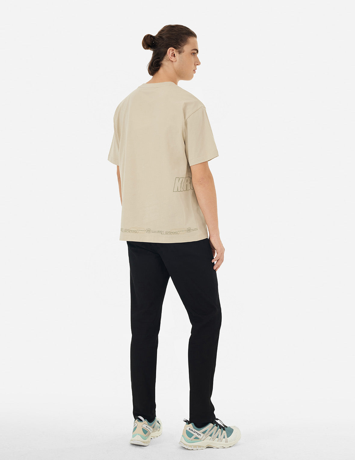 Logo and Slogan Print Fashion Fit T-Shirt