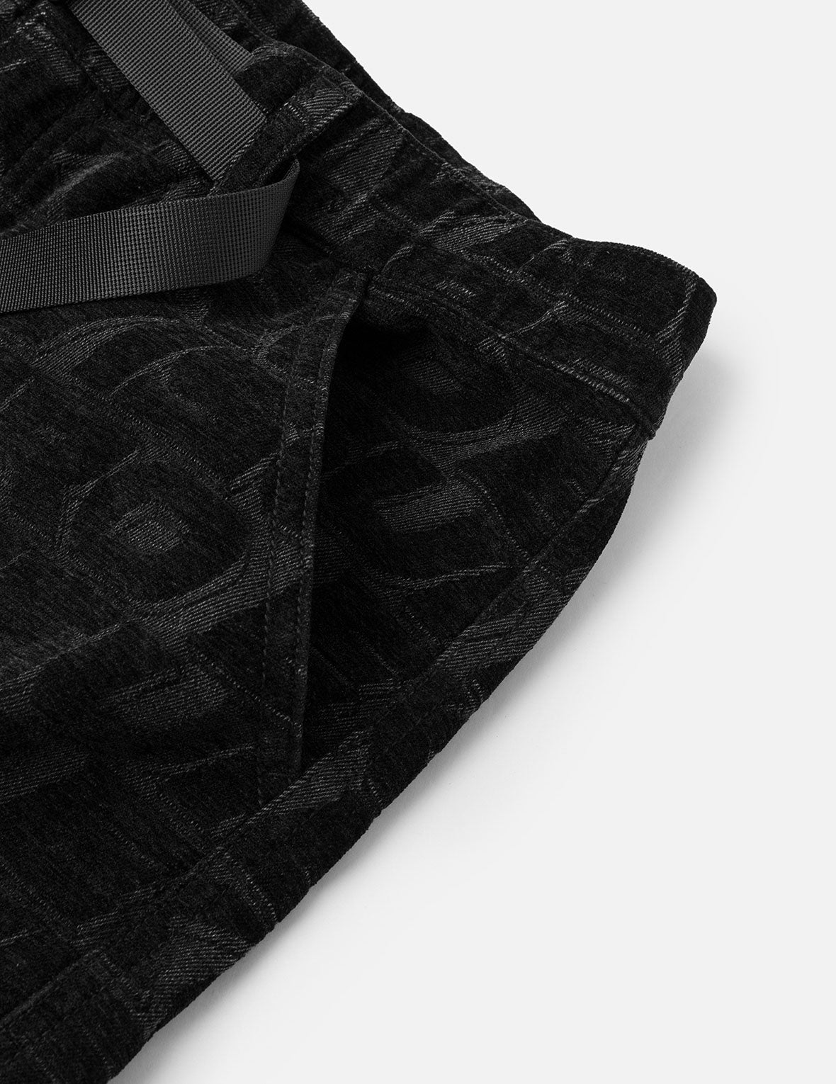 满地EVISUKURO绒面提花宽版休闲工装裤