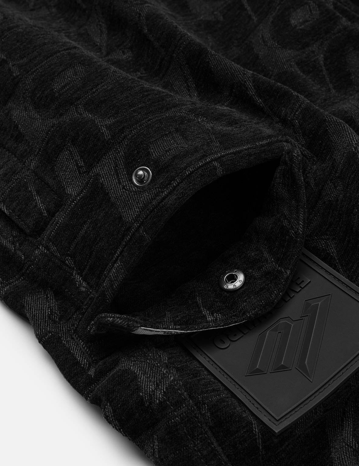 满地EVISUKURO绒面提花宽版休闲工装裤