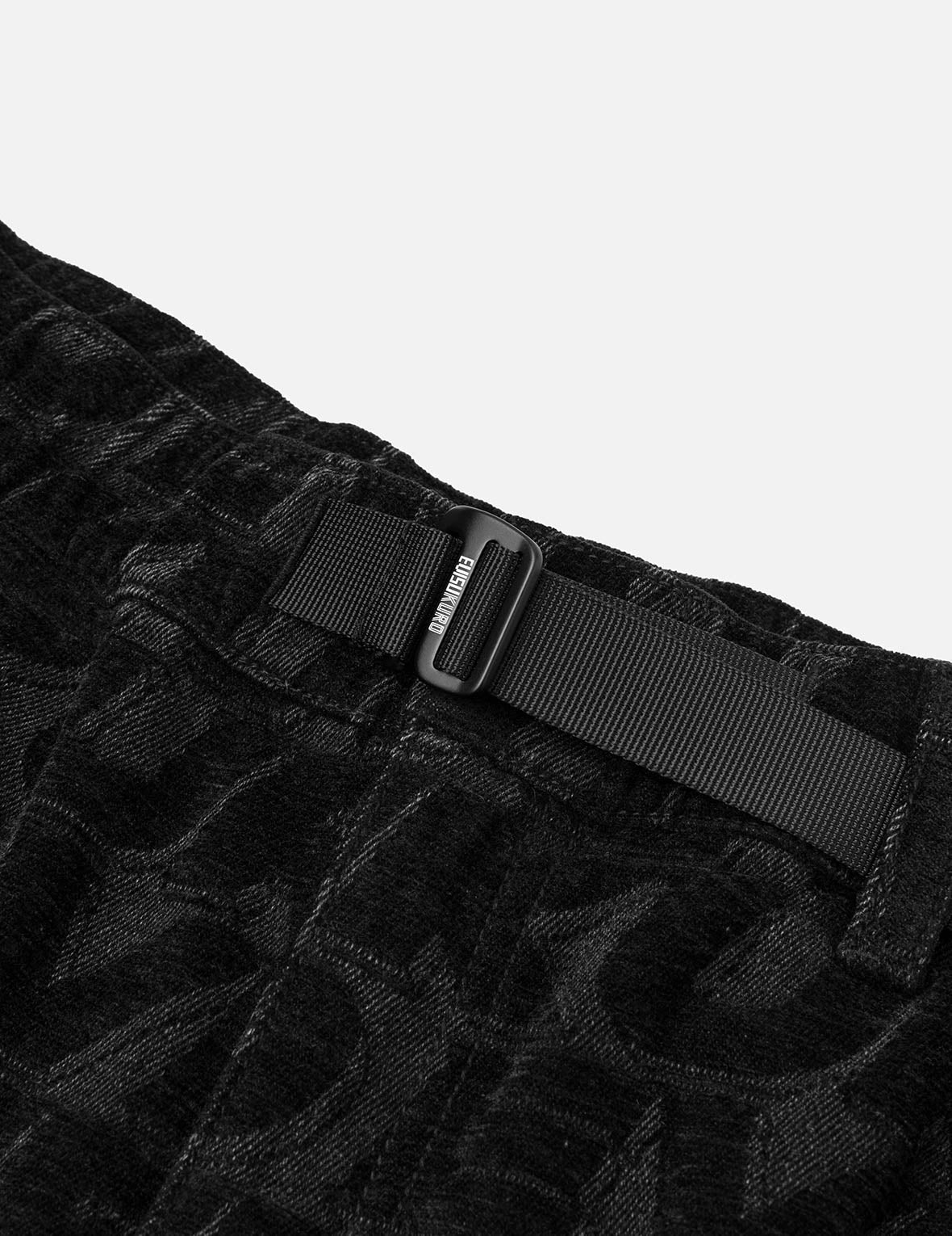 满地EVISUKURO绒面提花宽版休闲工装裤