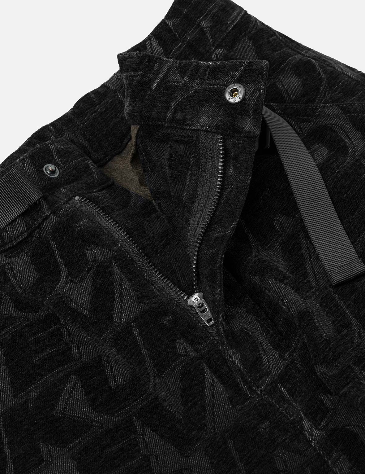 满地EVISUKURO绒面提花宽版休闲工装裤