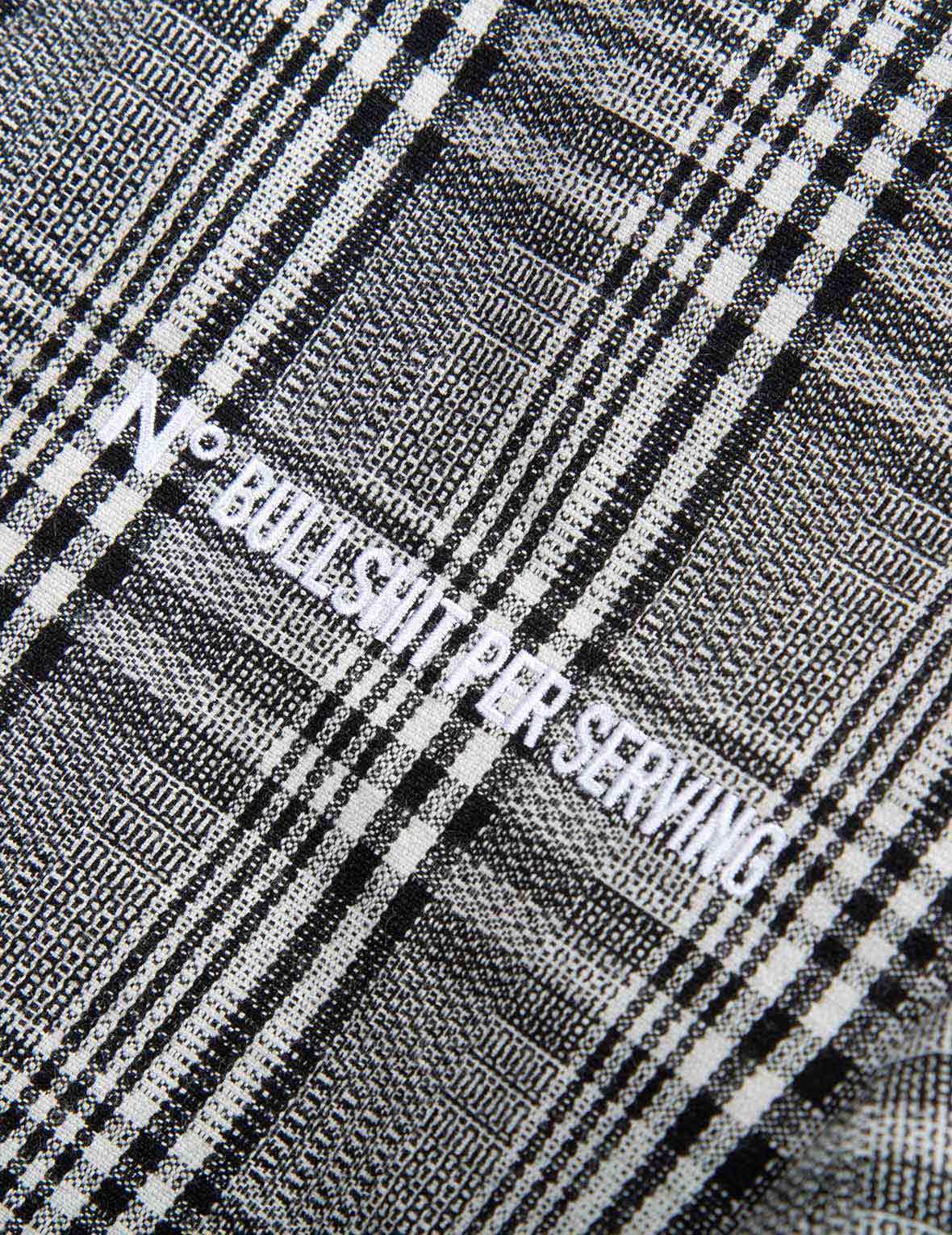 格纹裹身式西服外套