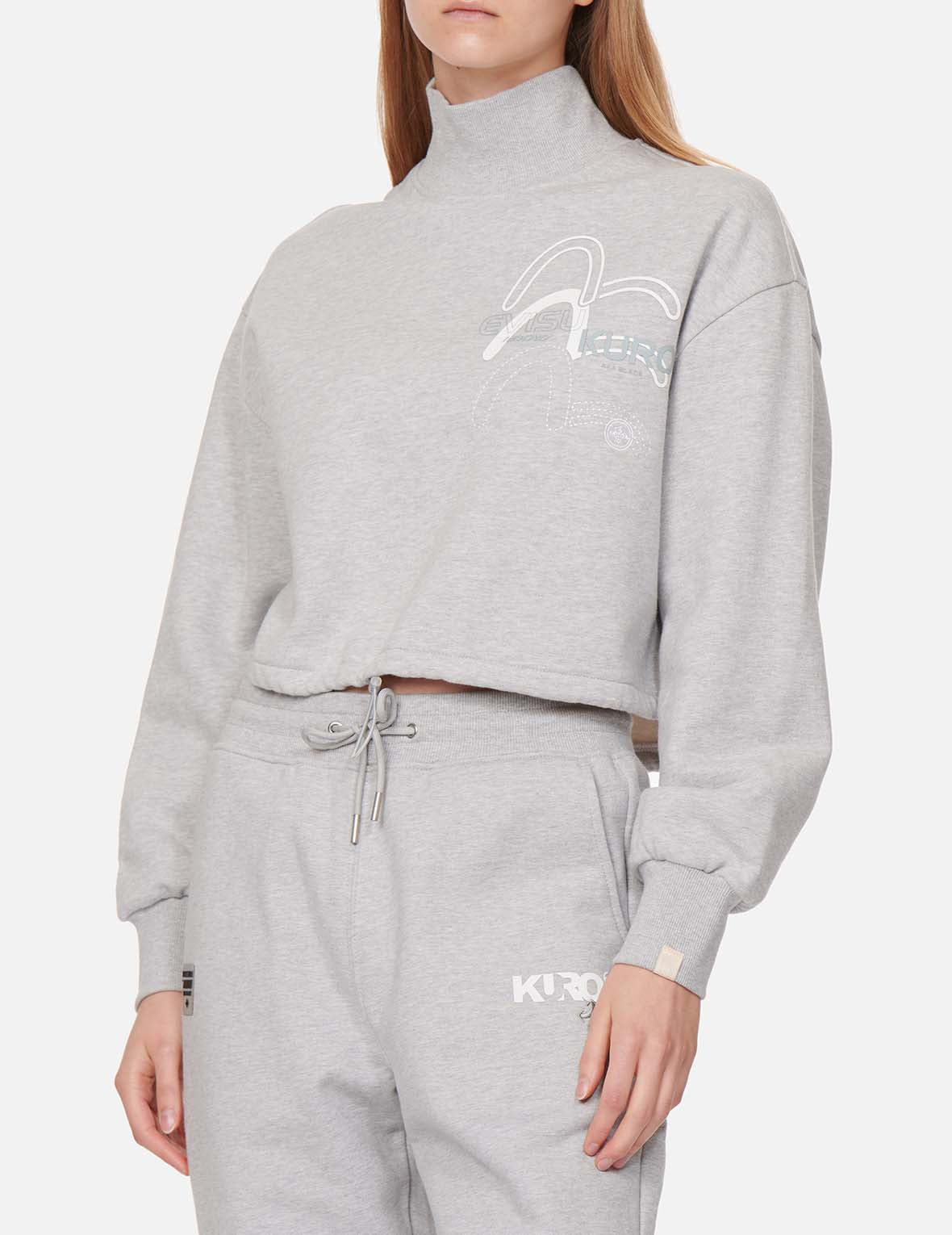 Triple Seagull Print Turtle Neck Sweatshirt