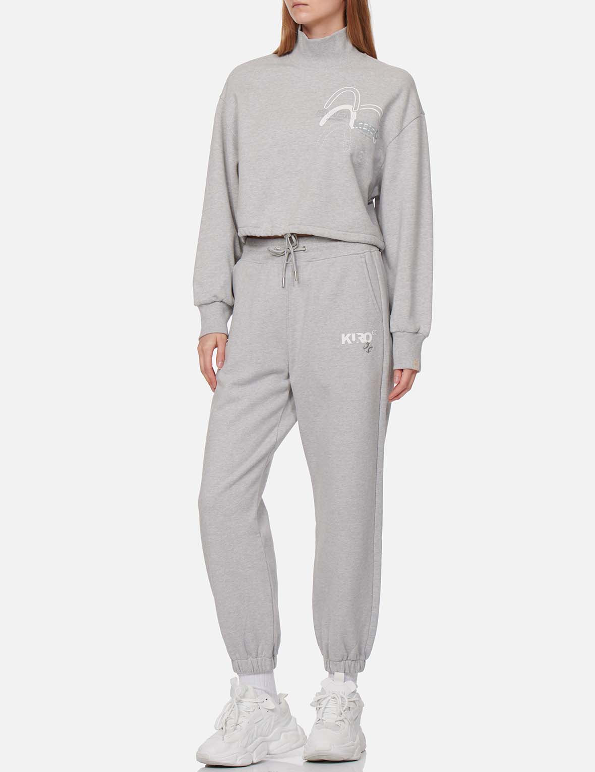 Triple Seagull Print Turtle Neck Sweatshirt