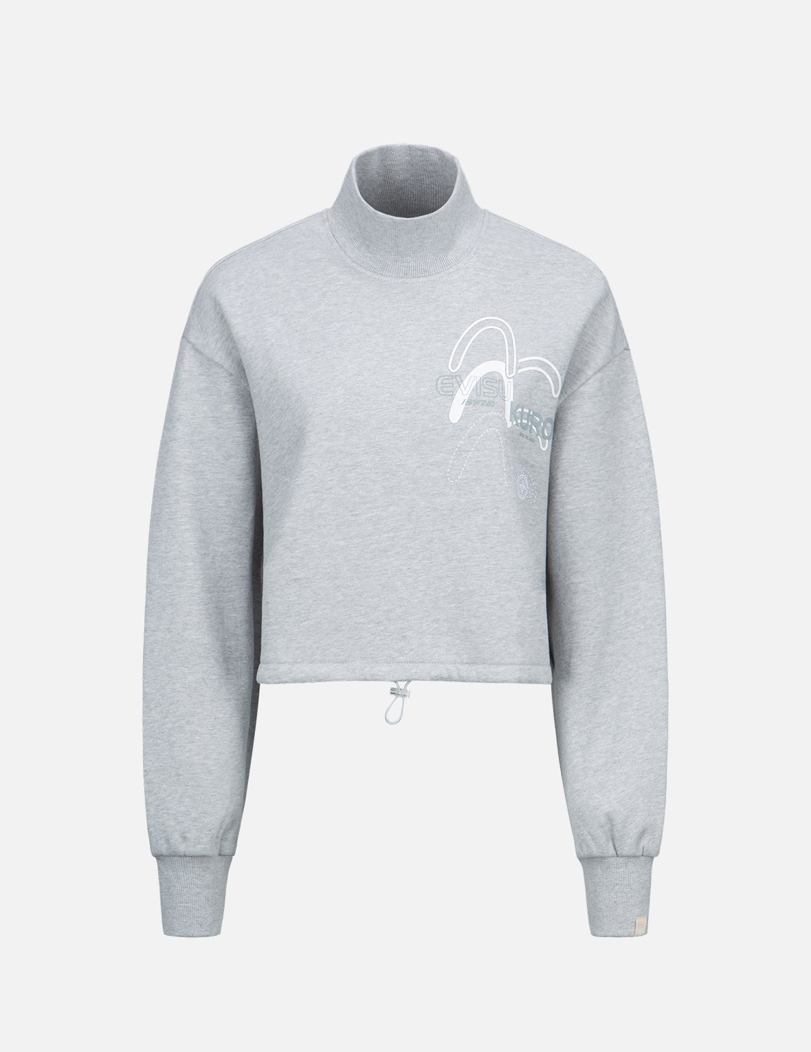 Triple Seagull Print Turtle Neck Sweatshirt