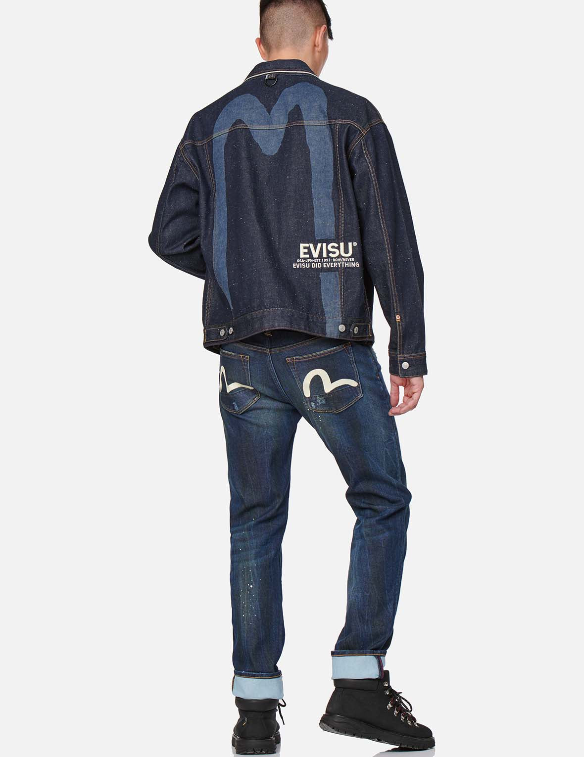 Brushstroke Daicock Discharged Denim Jacket