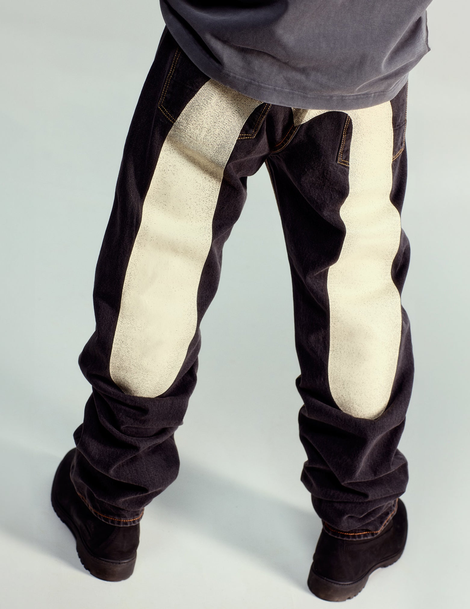 Daicock Print Baggy Fit Denim Jeans #2000