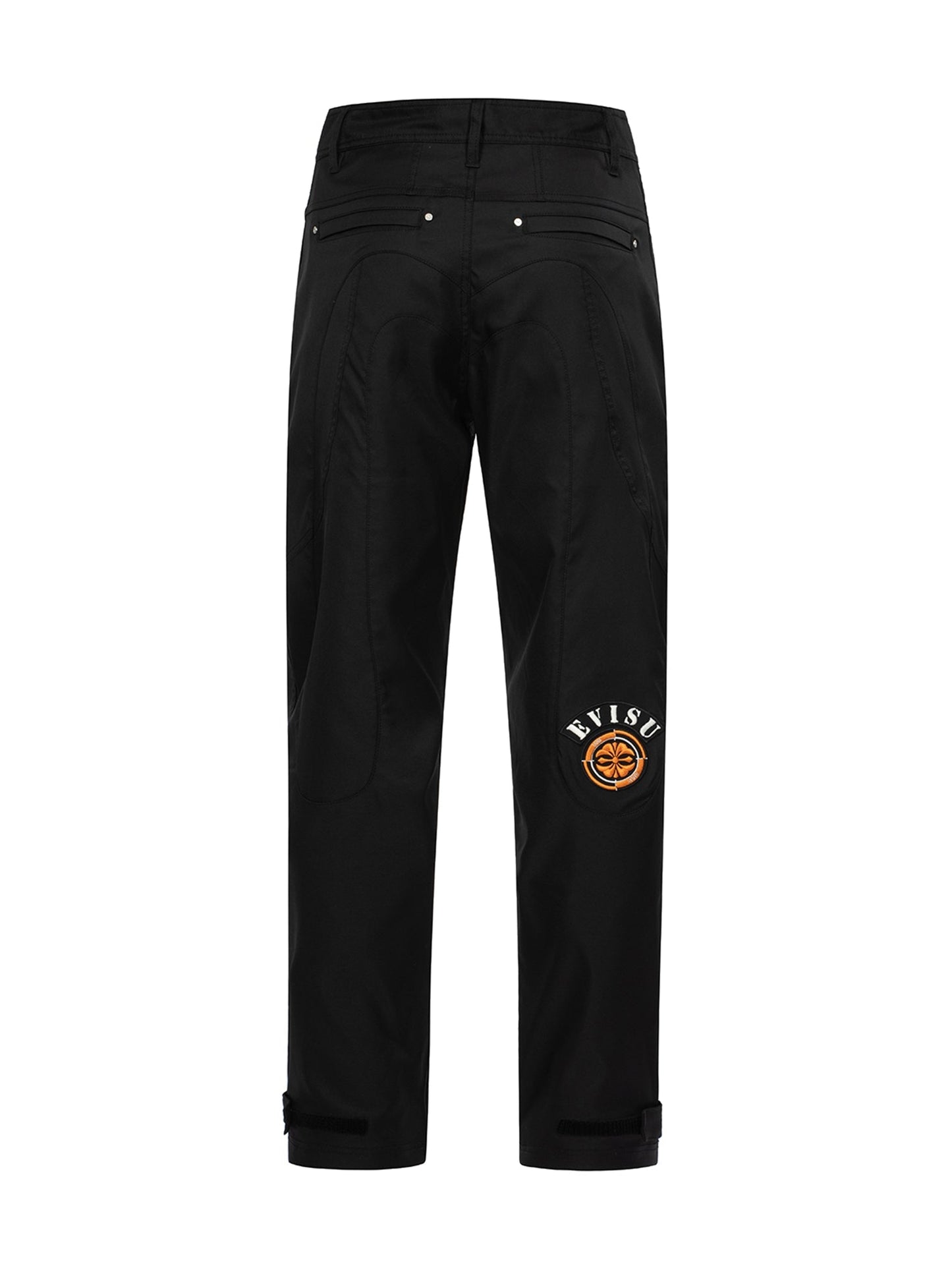 Daicock Insert and Kamon Appliqué Loose Fit Patchwork Pants