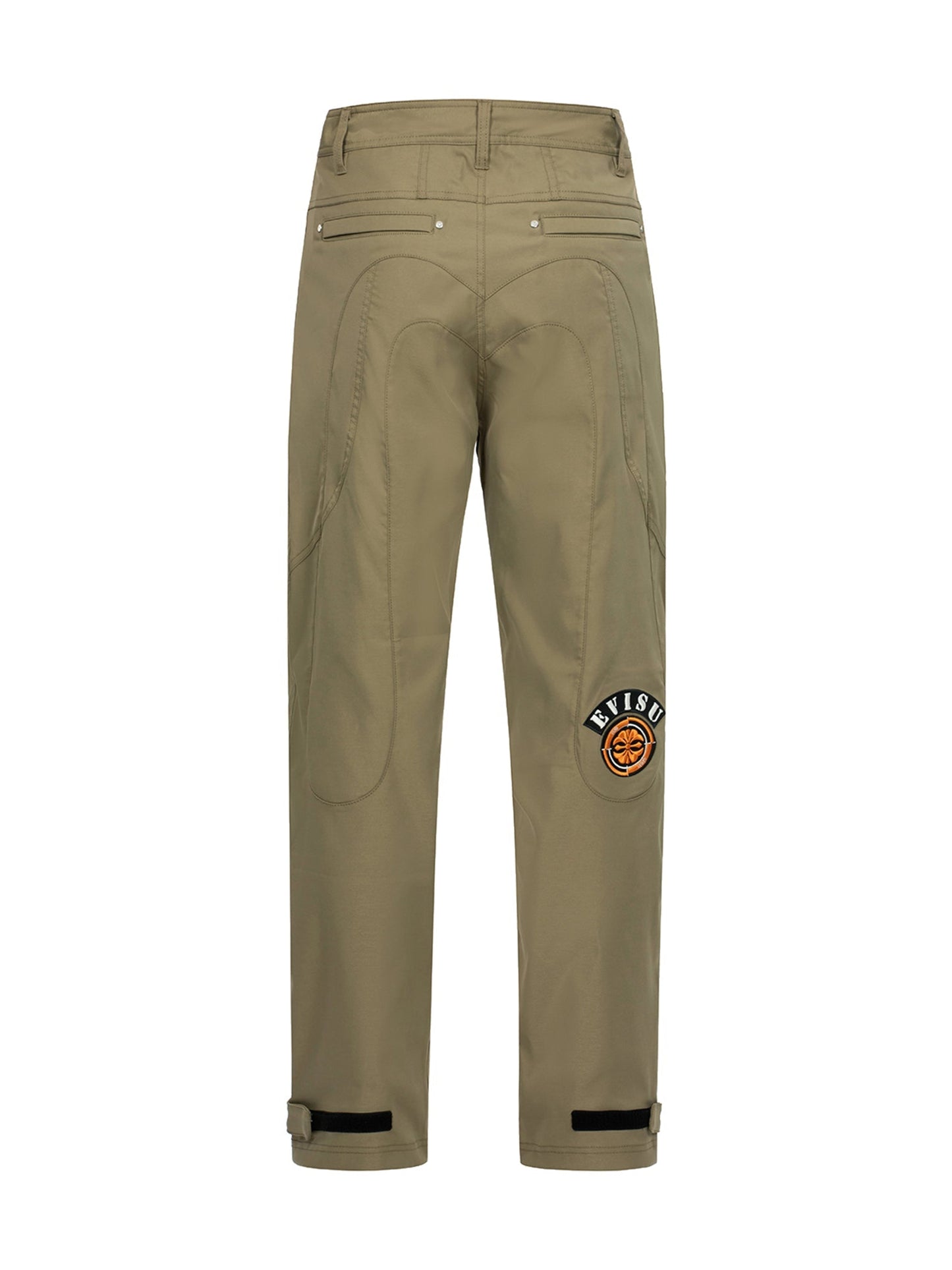 Daicock Insert and Kamon Appliqué Loose Fit Patchwork Pants