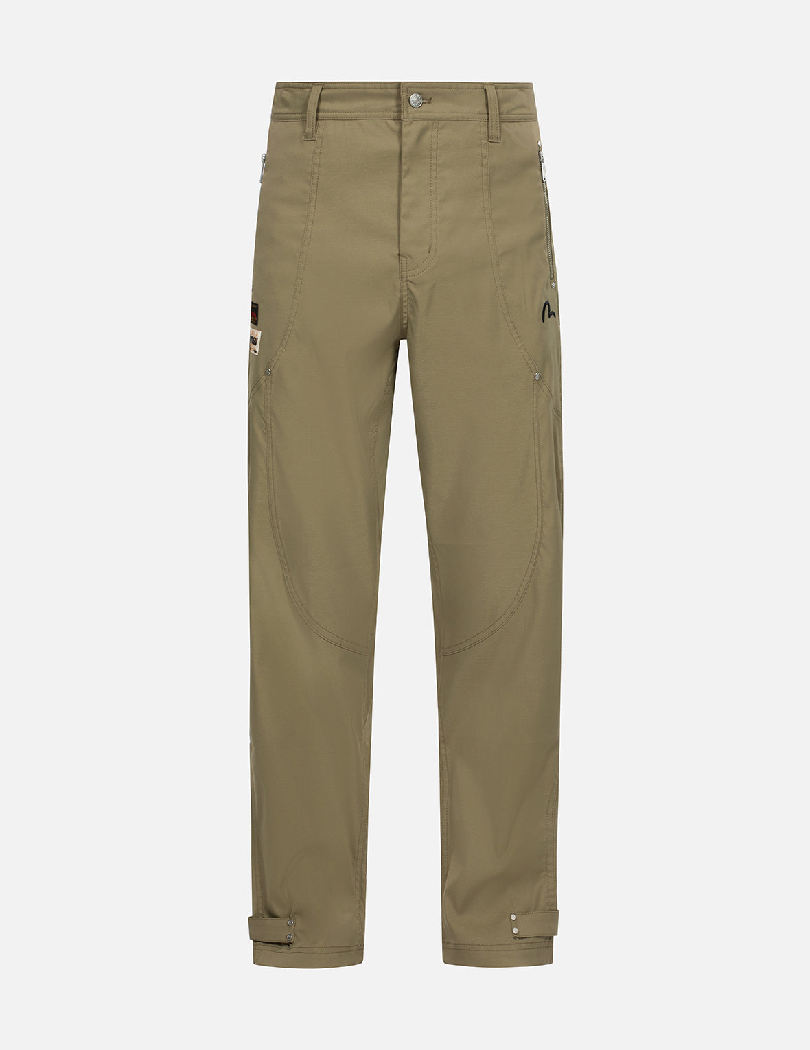 Daicock Insert and Kamon Appliqué Loose Fit Patchwork Pants