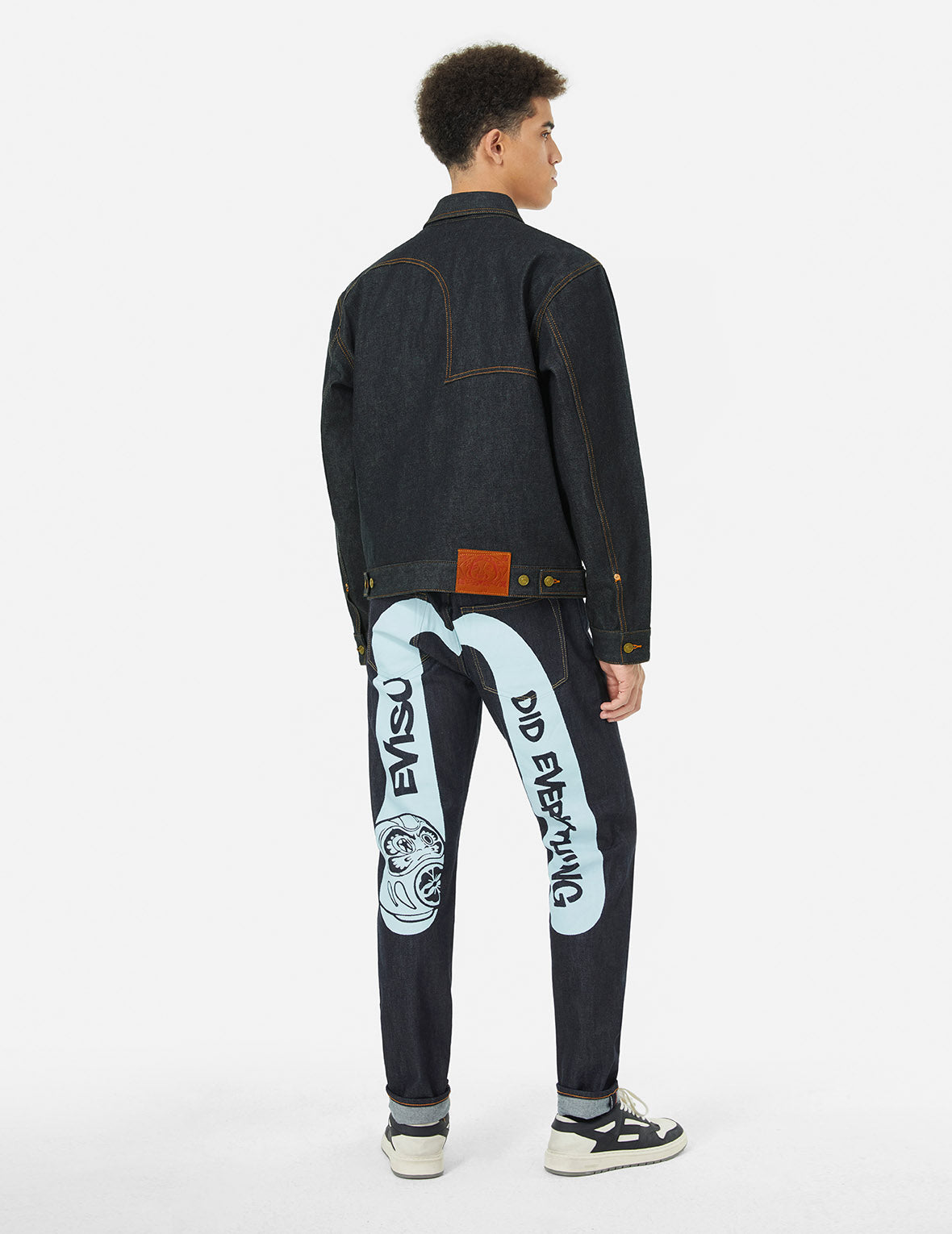 海鸥印花宽版休闲牛仔外套